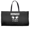caution! jazz handsfunny jazz dance comic boogie camp trumpet Weekender Totes