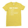 how to golf best trending Ladies Fitted T-Shirt