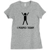 i pooped today t shirt large funny cool nerd geek humor vintage retro Ladies Fitted T-Shirt