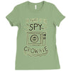 be aware of the spy crowave Ladies Fitted T-Shirt