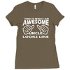 this is what an awesome uncle looks like   mens funny father's day Ladies Fitted T-Shirt