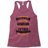 Super Cool Grandson Of A Freaking Awesome Father Racerback Tank