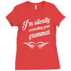 i'm silently correcting your grammar Ladies Fitted T-Shirt