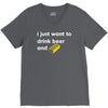 i just want to drink beer and brick V-Neck Tee