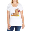 yoga pug exhale Ladies Curvy T-Shirt