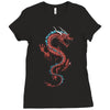chinese dragon Ladies Fitted T-Shirt