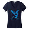 weisheit blau Women's V-Neck T-Shirt