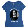 on wednesdays we wear black Women's Triblend Scoop T-shirt