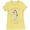 Unicorns are born in June Ladies Fitted T-Shirt