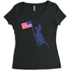 Patriotic T-Rex Women's Triblend Scoop T-shirt