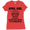 Super April Girl Ladies Fitted T-Shirt