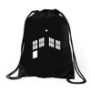 blue boxes Drawstring Bags