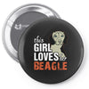 This Girl Loves Her Beagle Pin-back button