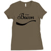 enjoy bacon tshirt funny humor pork tee coke food rude offensive meat Ladies Fitted T-Shirt