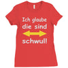 ich glaube die sind schwul Ladies Fitted T-Shirt