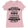 Super Cool Mimi Of A Freaking Awesome Granddaughter Ladies Fitted T-Shirt