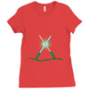 christmas lightsabers Ladies Fitted T-Shirt