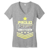 military, proud us army brother veteran u Women's V-Neck T-Shirt