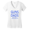 guns dont kill people dads with pretty daughters do Women's V-Neck T-Shirt