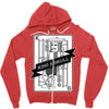 king and skull Zipper Hoodie