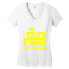 the sass is strong with this one Women's V-Neck T-Shirt