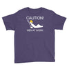 caution men at work Youth Tee