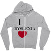 i dyslexia Zipper Hoodie