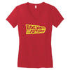 retro back to the future Women's V-Neck T-Shirt