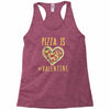 pizza is my valentine 3 Racerback Tank