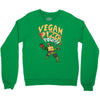 vegan pizza power Crewneck Sweatshirt