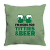 st. patrick's day titties and beer Throw Pillow