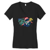 nasty woman vs trump Women's V-Neck T-Shirt