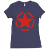 military starfunny retro army war vietnam usa britain fashion Ladies Fitted T-Shirt