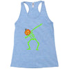pumpkin skeleton dabbing Racerback Tank