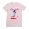 keep calm and pitch on Ladies Fitted T-Shirt