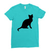 cat black had Ladies Fitted T-Shirt