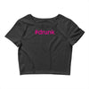 #drunk hashtag neon pink Crop Top