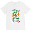 my first grade kids are smart cookies V-Neck Tee