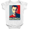 bazinga poster, ideal birthday gift or present Baby Bodysuit