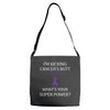 I Am Kicking Cancers Butt Whats Your Superpower? Adjustable Strap Totes