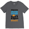 Class of 2017 Proud Grand Father Graduation V-Neck Tee