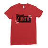 blessed aunitie with flower Ladies Fitted T-Shirt