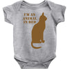 im an animal in bed Baby Onesie