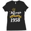 kings are born in 1958 Ladies Fitted T-Shirt