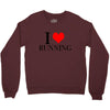 i love running Crewneck Sweatshirt