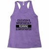 running is importanter Racerback Tank