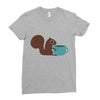 coffe squirrel Ladies Fitted T-Shirt