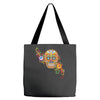 women's sugar skull purple Tote Bags