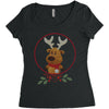 cute deer Women's Triblend Scoop T-shirt