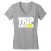funny trip advisor Women's V-Neck T-Shirt